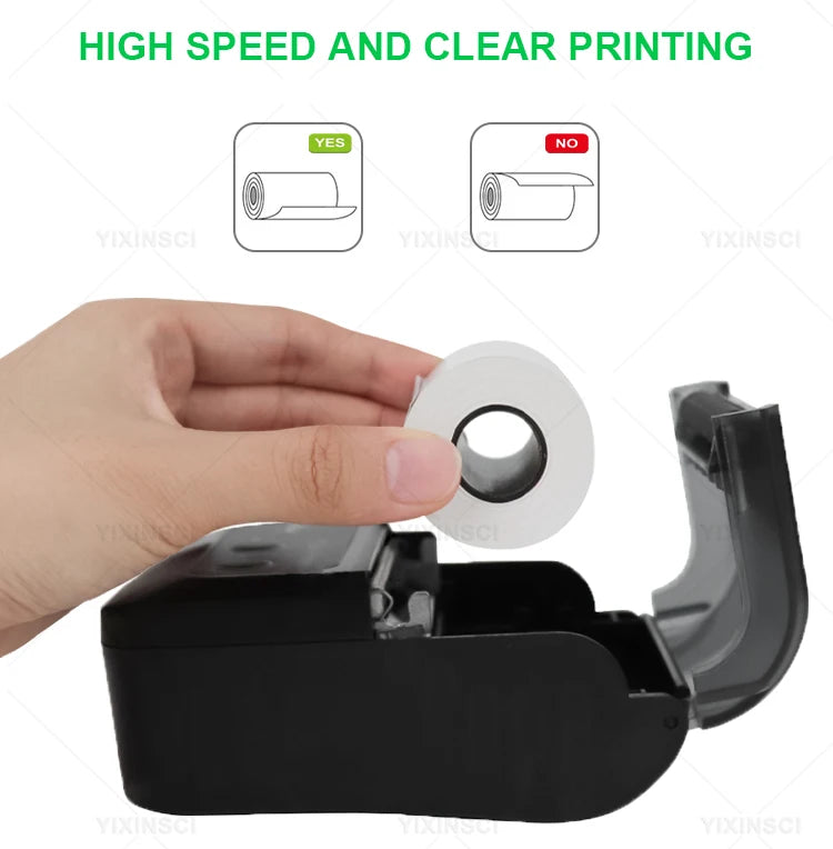 Impresora térmica mini GOOJPRT de 58 mm para etiquetas, recibos, tickets y facturas, compatible con iOS y Android, para pequeñas empresas y ordenadores. Impresora/etiquetadora.