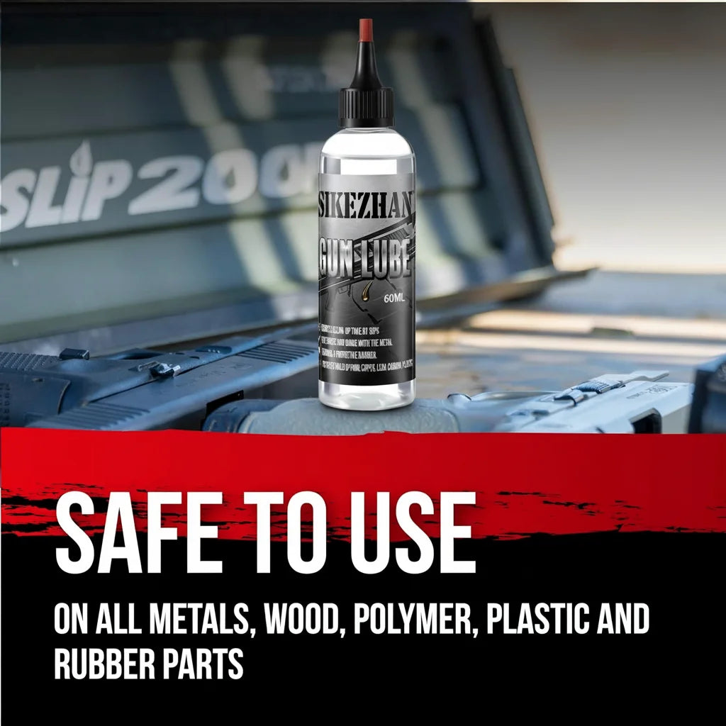 Aceite limpiador y lubricante SIKEZHAN Gun Oil CLP con aplicador de precisión para el mantenimiento y cuidado de rifles, pistolas y escopetas, 60 ml.