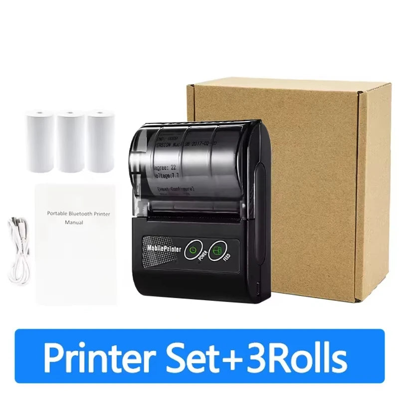 Impresora térmica mini GOOJPRT de 58 mm para etiquetas, recibos, tickets y facturas, compatible con iOS y Android, para pequeñas empresas y ordenadores. Impresora/etiquetadora.