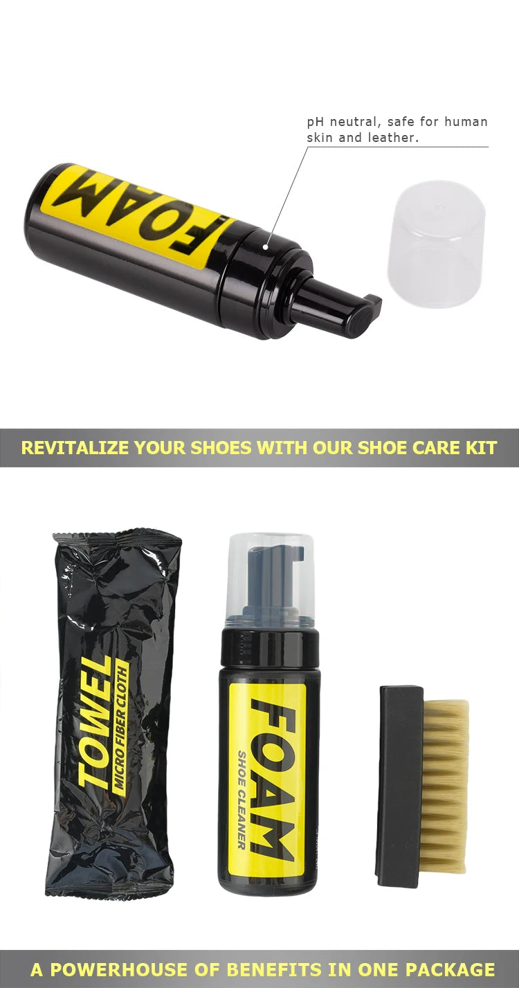Kit de limpieza de calzado, limpiador de calzado - solución de limpieza para calzado deportivo, equipado con cepillo de limpieza y fibra ultrafina.