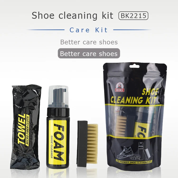 Kit de limpieza de calzado, limpiador de calzado - solución de limpieza para calzado deportivo, equipado con cepillo de limpieza y fibra ultrafina.