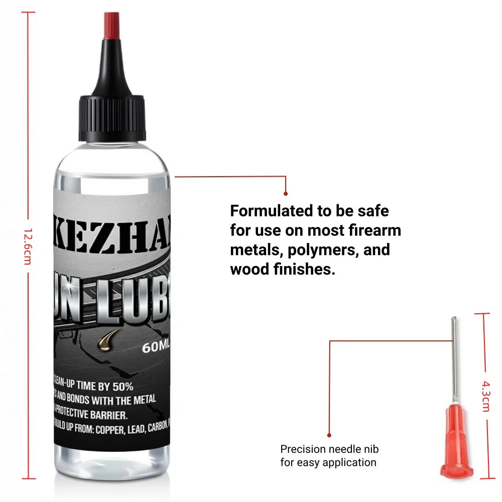 Aceite limpiador y lubricante SIKEZHAN Gun Oil CLP con aplicador de precisión para el mantenimiento y cuidado de rifles, pistolas y escopetas, 60 ml.