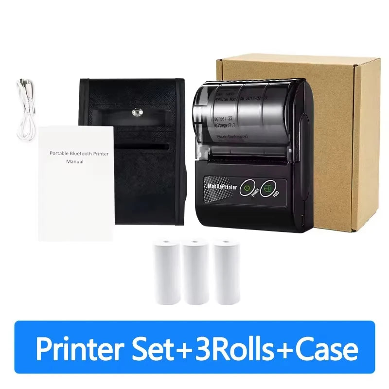 Impresora térmica mini GOOJPRT de 58 mm para etiquetas, recibos, tickets y facturas, compatible con iOS y Android, para pequeñas empresas y ordenadores. Impresora/etiquetadora.