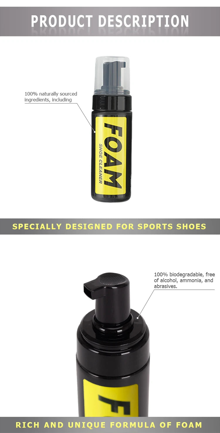 Kit de limpieza de calzado, limpiador de calzado - solución de limpieza para calzado deportivo, equipado con cepillo de limpieza y fibra ultrafina.