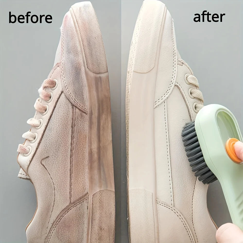 1 cepillo de limpieza multiusos, herramienta de limpieza reutilizable para el hogar y el baño, cepillo para ropa, cepillo para zapatos, limpieza de polvo y manchas.