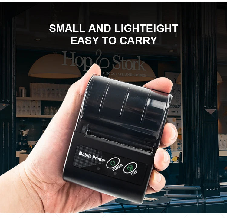 Impresora térmica mini GOOJPRT de 58 mm para etiquetas, recibos, tickets y facturas, compatible con iOS y Android, para pequeñas empresas y ordenadores. Impresora/etiquetadora.