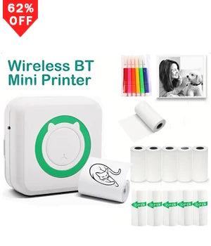 Mini impresora térmica portátil inalámbrica BT 203 ppp Foto Etiqueta Nota Impresión de preguntas incorrectas con cable USB Imprimante Portable