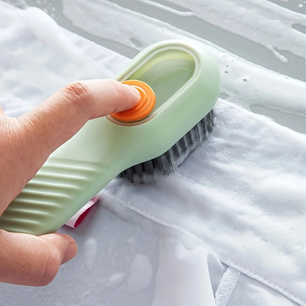 1 cepillo de limpieza multiusos, herramienta de limpieza reutilizable para el hogar y el baño, cepillo para ropa, cepillo para zapatos, limpieza de polvo y manchas.
